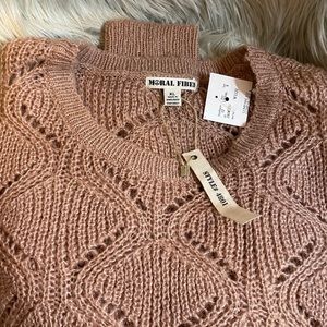 Ladies Pullover Pink Sweater